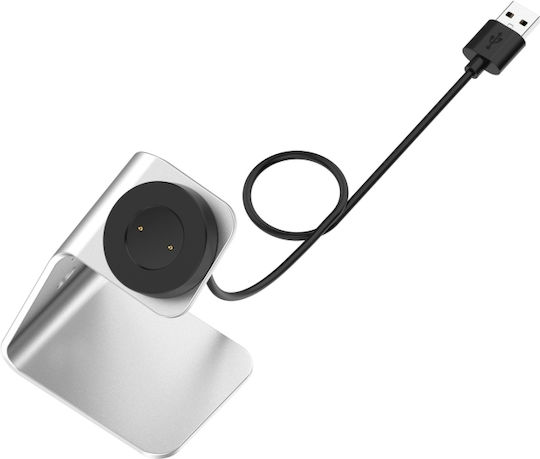 Magnetic Charger / Holder Αλουμινίου Ασημί (Huawei Watch GT / GT2)