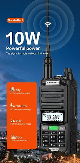 Baofeng Uv98-pro Wireless Transceiver UHF/VHF 8W with Monochrome Screen