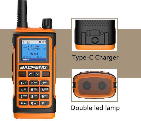 Baofeng BF-17M Wireless Transceiver UHF/VHF 5W with Color Screen In Orange Color