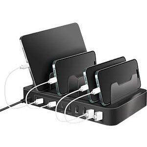 LogiLink Suport de Încărcare cu 4 Porturi USB-A și 6 Porturi USB-C 120W Livrarea energiei în culoarea Negru (PA0327)