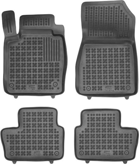 Rezaw Plast Set of Front and Rear Mats 4pcs Tray Type for Nissan Juke 2019+ Black