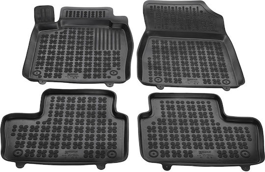 Rezaw Plast Set of Front and Rear Mats 4pcs Tray Type for Nissan Juke 2019+ Black