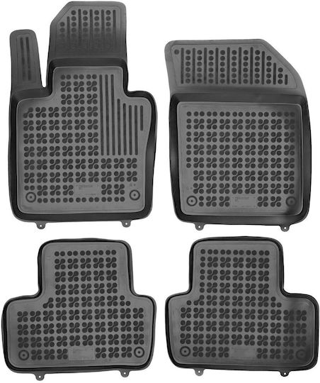 Rezaw Plast Set of Front and Rear Mats 4pcs Tray Type for Volvo XC 60 2017+ Black