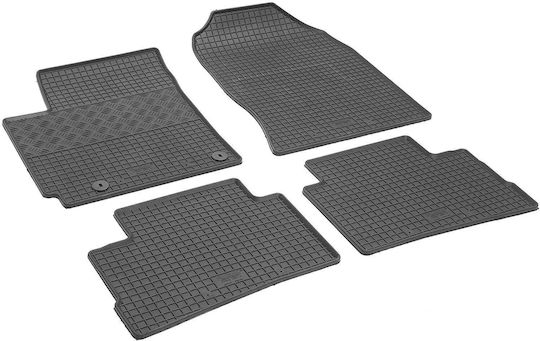 Rigum Set of Front and Rear Mats 4pcs for Hyundai Kona 2017+ Black