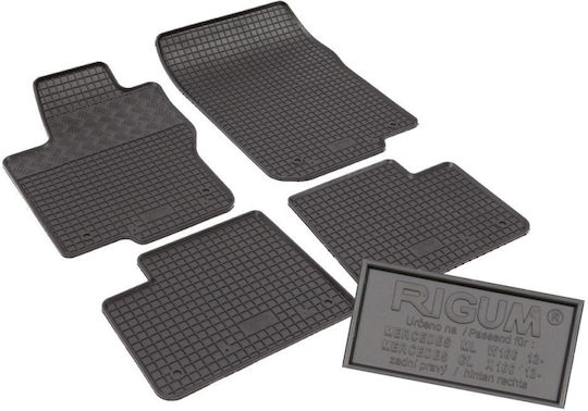 Rigum Set of Front and Rear Mats 4pcs for Mercedes-Benz ML 2012-2015 Black