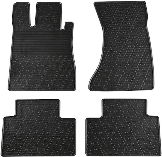 Gledring Set of Front and Rear Mats 4pcs Tray Type for Mercedes-Benz S 1998-2005 Black