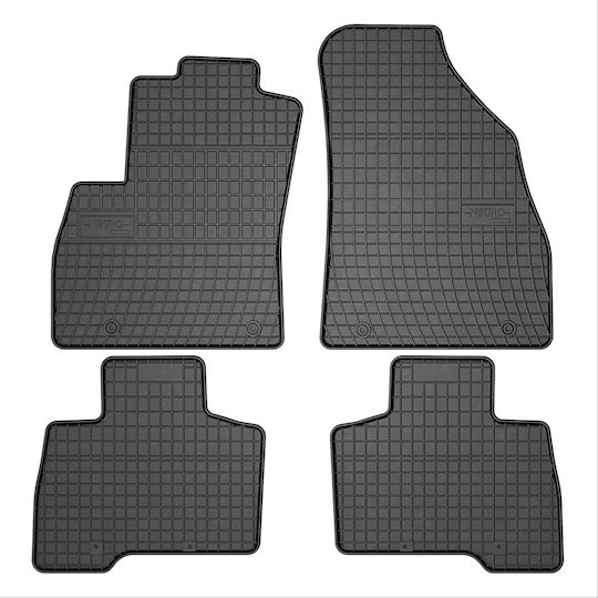 Frogum Σετ Μπροστινά και Πίσω Πατάκια 4τμχ για Peugeot Bipper Fiat Fiorino Citroen Nemo 2008 Μαύρα
