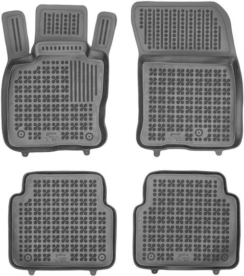 Rezaw Plast Set of Front and Rear Mats 4pcs Tray Type for Ford Kuga 2019+ Black