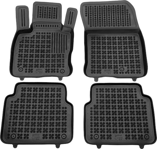 Rezaw Plast Set of Front and Rear Mats 4pcs Tray Type for Ford Kuga 2019+ Black