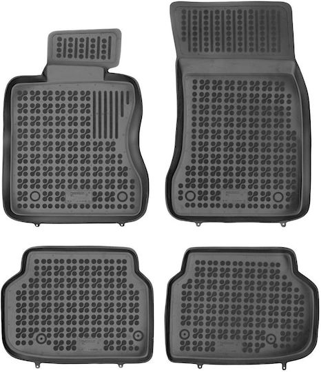 Rezaw Plast Set of Front and Rear Mats 4pcs Tray Type for BMW Series 7 2008-2015 Black