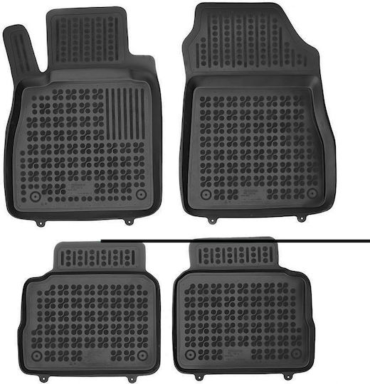 Rezaw Plast Set of Front and Rear Mats 4pcs Tray Type for Nissan Micra 2017+ Black