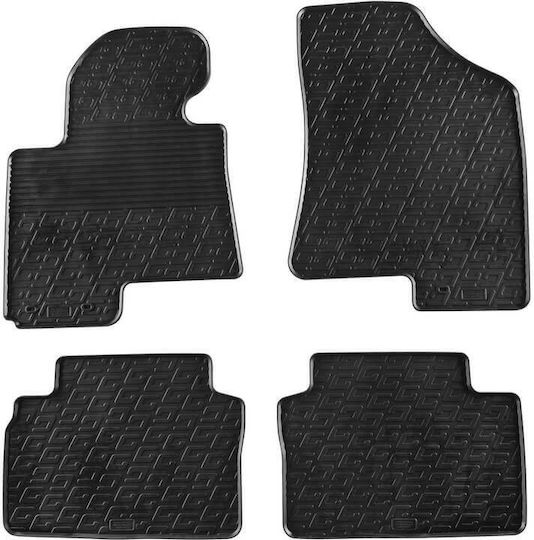 Gledring Set of Front and Rear Mats 4pcs for Kia Sportage Hyundai iX35 Black