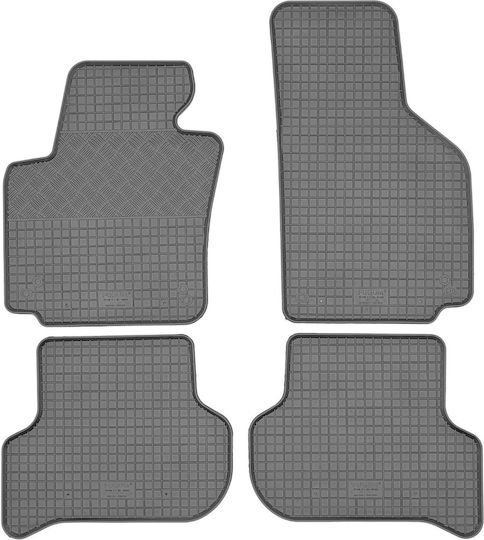Rigum Set of Front and Rear Mats 4pcs for Seat Altea Volkswagen Golf Plus 2005-2009 Black