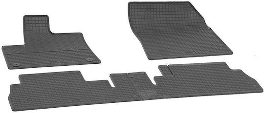 Rigum Set Front and Back Car Mats 4 Pieces for Peugeot Rifter Opel Combo Citroen Berlingo 2018 Black