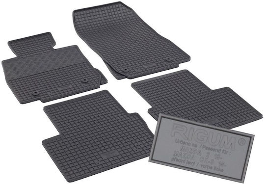 Rigum Set of Front and Rear Mats 4pcs for Mazda CX-3 2015+ Black