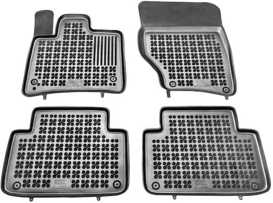 Rezaw Plast Set of Front and Rear Mats 4pcs Tray Type for Audi Q7 2005-2015 Black