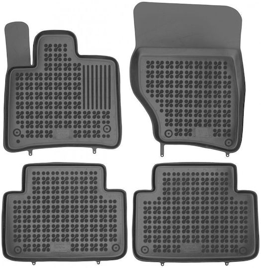 Rezaw Plast Set of Front and Rear Mats 4pcs Tray Type for Audi Q7 2005-2015 Black