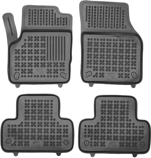 Rezaw Plast Satz Vorder- und Hintermatten Wannenartig 4Stück aus Gummi für Land Rover Range Rover Evoque 2011+ Schwarz