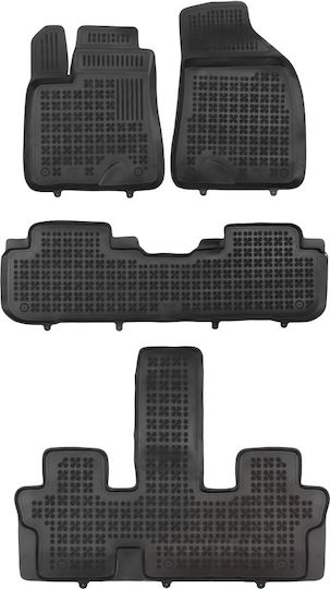 Rezaw Plast Set of Front and Rear Mats 4pcs Tray Type for Toyota Highlander 2013+ Black