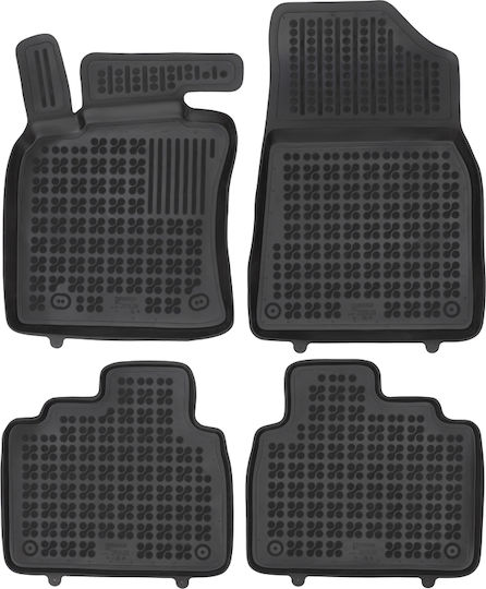 Rezaw Plast Set of Front and Rear Mats 4pcs Tray Type for Toyota Camry 2017+ Black