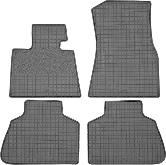 Rigum Set of Front and Rear Mats 4pcs Tray Type for BMW X7 2018+ Black