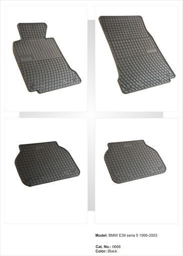 Frogum Set of Front and Rear Mats 4pcs for BMW Series 5 1994-2003 Black