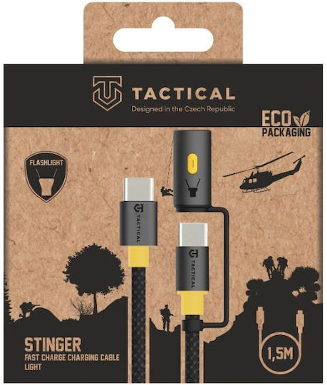Tactical LED USB 2.0 Cable USB-C male - USB-C 60W Black 1.5m (57983125424)