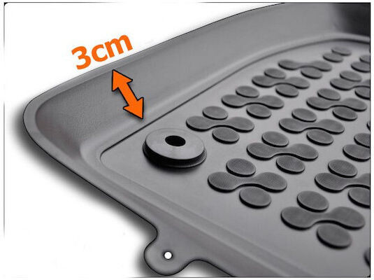 Rezaw Plast Set of Front and Rear Mats 4pcs Tray Type for Toyota Prius 2004-2010 Black