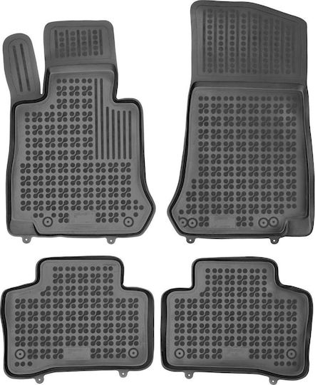 Rezaw Plast Set of Front and Rear Mats 4pcs Tray Type for Mercedes-Benz GLC 2016-2023 Black