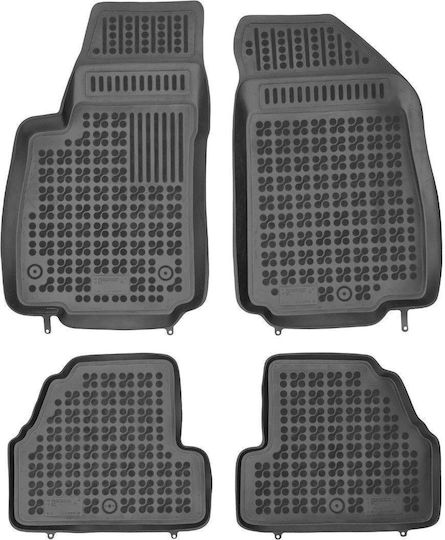Rezaw Plast Set of Front and Rear Mats 4pcs Tray Type for Opel Mokka 2012+ Black