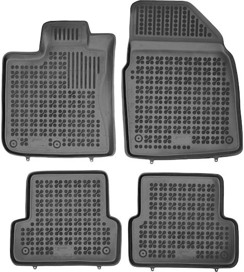 Rezaw Plast Set of Front and Rear Mats 4pcs Tray Type for Nissan Qashqai 2007-2013 Black