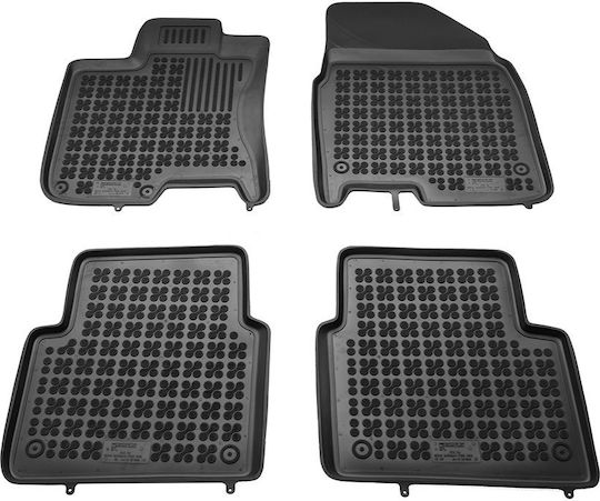 Rezaw Plast Set of Front and Rear Mats 4pcs Tray Type for Nissan Qashqai 2007-2013 Black