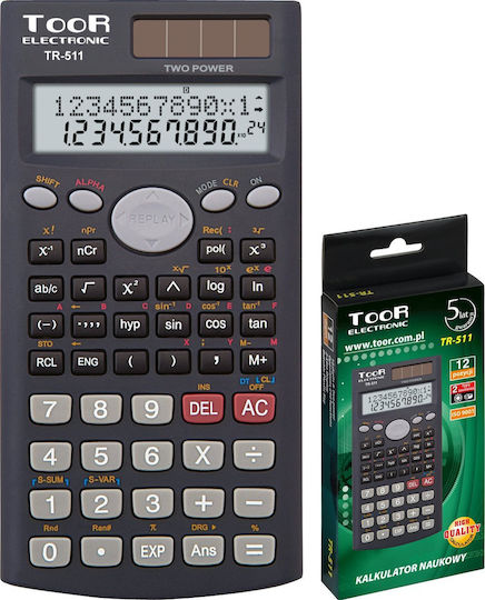 TooR Toor Calculator Scientific Pocket 12 Digits in Black Color 1pcs