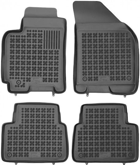 Rezaw Plast Satz Vorder- und Hintermatten Wannenartig 4Stück aus Gummi für Chevrolet Lacetti 1999+ Schwarz