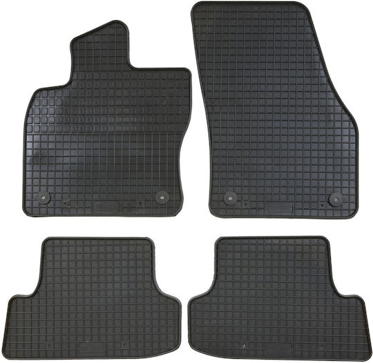 Petex Set of Front and Rear Mats 4pcs for Volkswagen T-Roc 2017+ Black