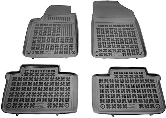 Rezaw Plast Set of Front and Rear Mats 4pcs Tray Type for Citroen C6 2005+ Black