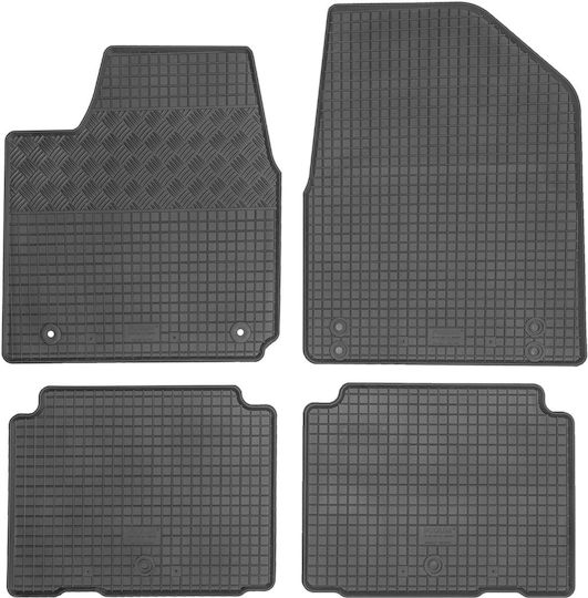 Rigum Set of Front and Rear Mats 4pcs for Hyundai IONIQ Black