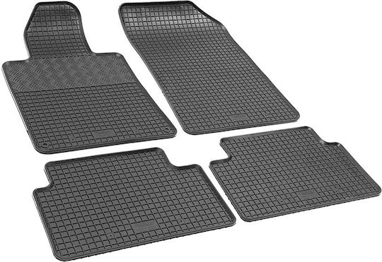Rigum Set of Front and Rear Mats 4pcs for Peugeot 508 2012 2018 Black