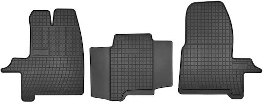 Frogum Σετ Μπροστινά και Πίσω Πατάκια 3τμχ για Ford Tourneo Custom / Transit 2013-2021 Μαύρα