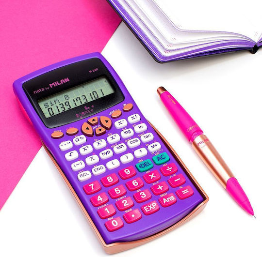 Milan 159110 Calculator Științifică 12 Cifre în Culoarea Roz 1buc