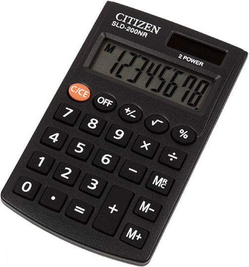 Citizen SLD-200NR Калкулатор Ежедневна употреба Джобен 8 Цифри в Черен Цвят 1бр