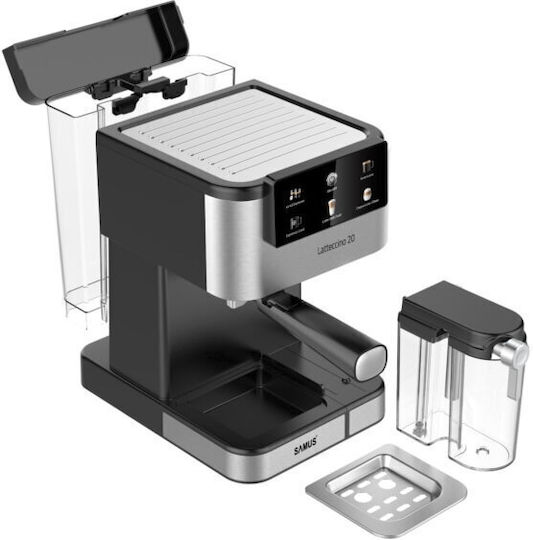 Samus Latteccino 20 Mașină de Espresso 1350W Presiune 20bar pentru Cappuccino Gri