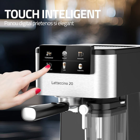 Samus Latteccino 20 Mașină de Espresso 1350W Presiune 20bar pentru Cappuccino Gri