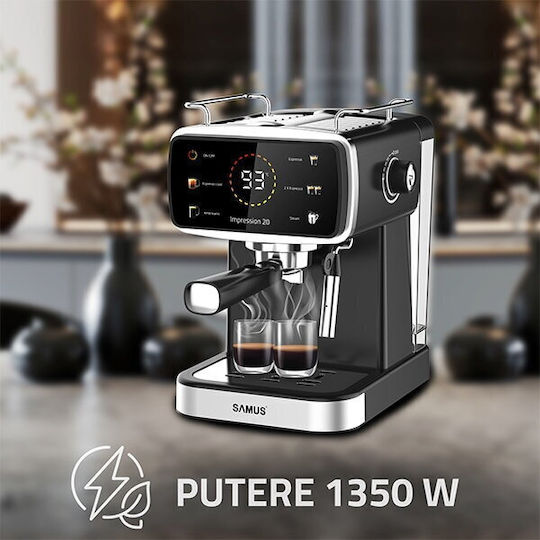 Samus Impression 20 Espressor Manual 1350W Presiune 20bar Negru