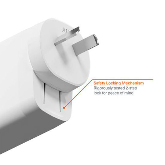 Cygnett Încărcător Fără Fir GaN Cu Port USB-A și 2 Porturi USB-C 67W Livrarea Energiei Alb