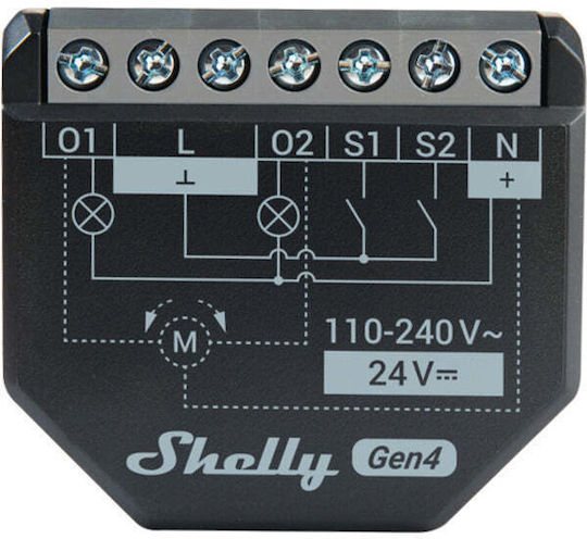 Shelly 2PM Gen4 Intelligenter Zwischenschalter 2 Kanäle Wi-Fi Bluetooth ZigBee & RF 10A