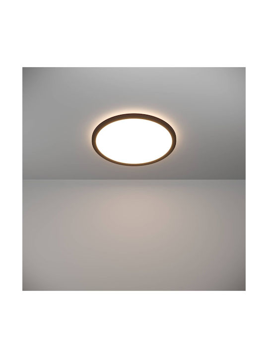 Eglo Rovito-z Ceiling Mount Light Bathroom Black with Integrated LED