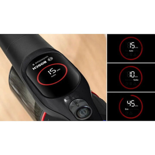 Bosch Unlimited 9 Wiederaufladbar Stielstaubsauger 18V Schwarz