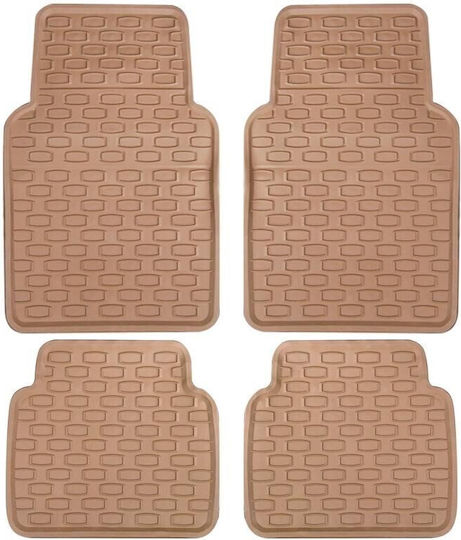 Autoline Set of Front and Rear Mats Universal 4pcs Beige