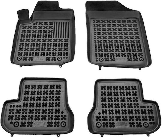 Rezaw Plast Set of Front and Rear Mats 4pcs Tray Type for Citroen C2 2003-2009 Black